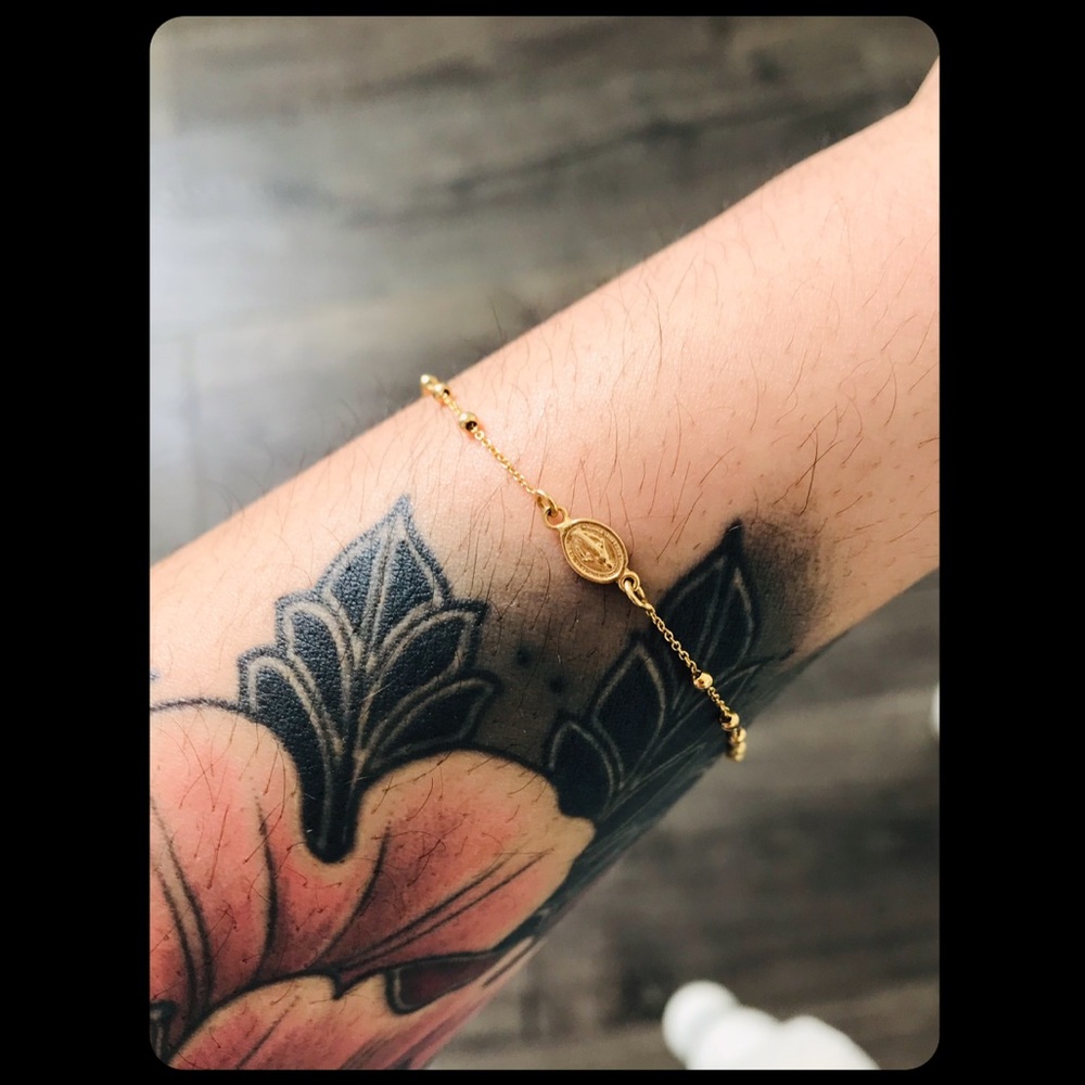 14K Yellow Gold Rosary Bracelet